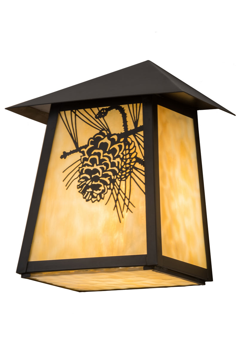 Meyda Tiffany 183239 One Light Wall Sconce, Craftsman Brown