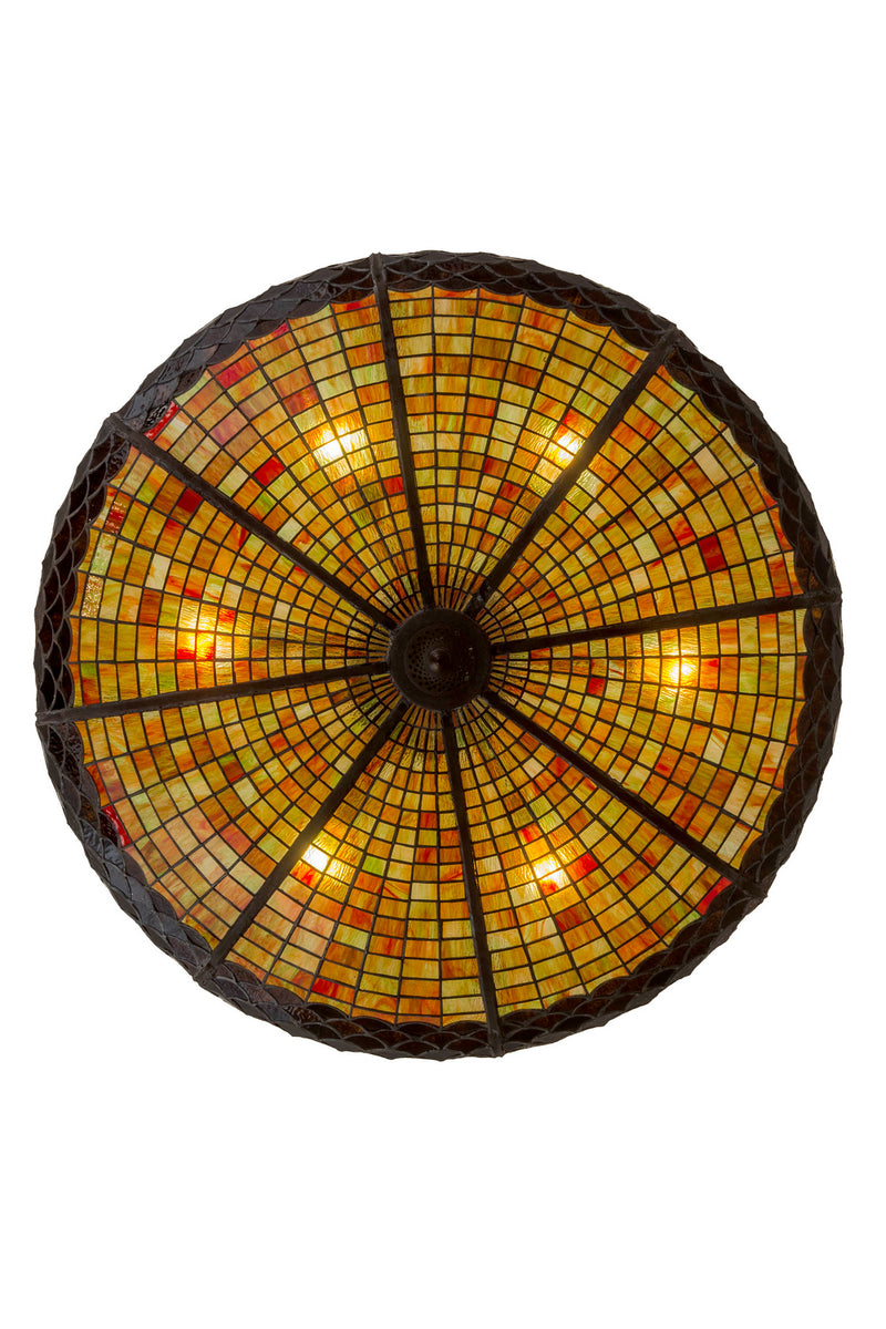 Meyda Tiffany 183250 Six Light Semi-Flushmount, Antique Copper