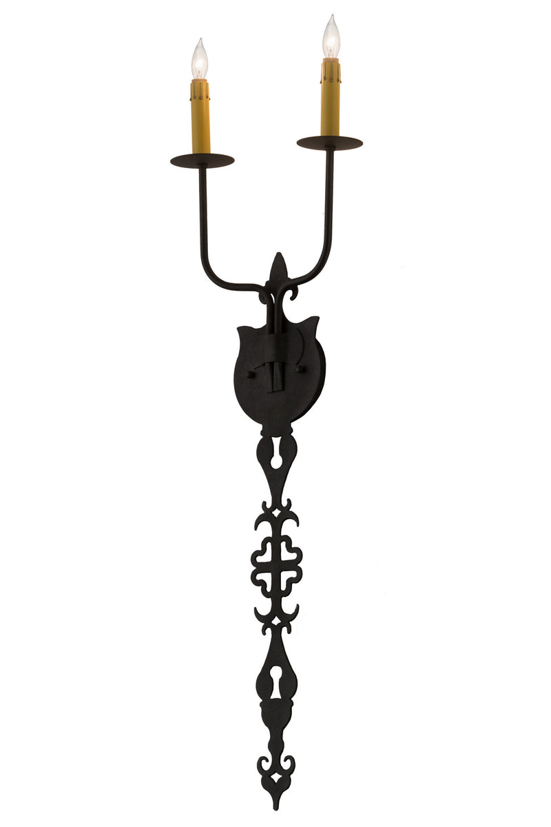 Meyda Tiffany 183469 Two Light Wall Sconce, Gunmetal