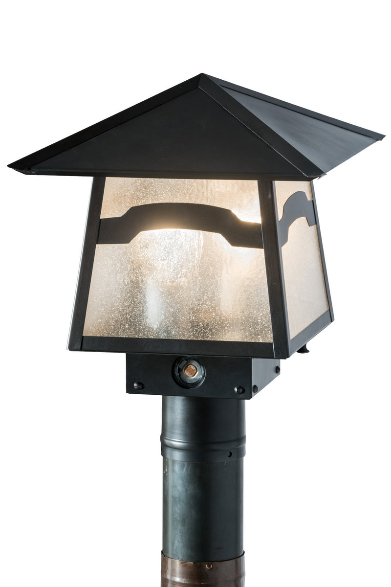 Meyda Tiffany 183624 Two Light Post Mount, Craftsman Brown