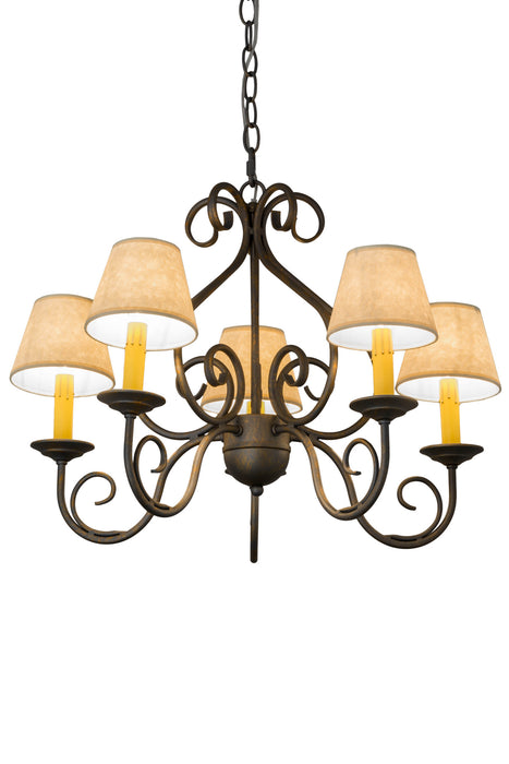 Meyda Tiffany 183696 Five Light Chandelier, French Bronzed