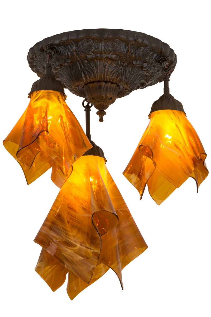 Meyda Tiffany 183930 Three Light Pendant, Oil Rubbed Bronze