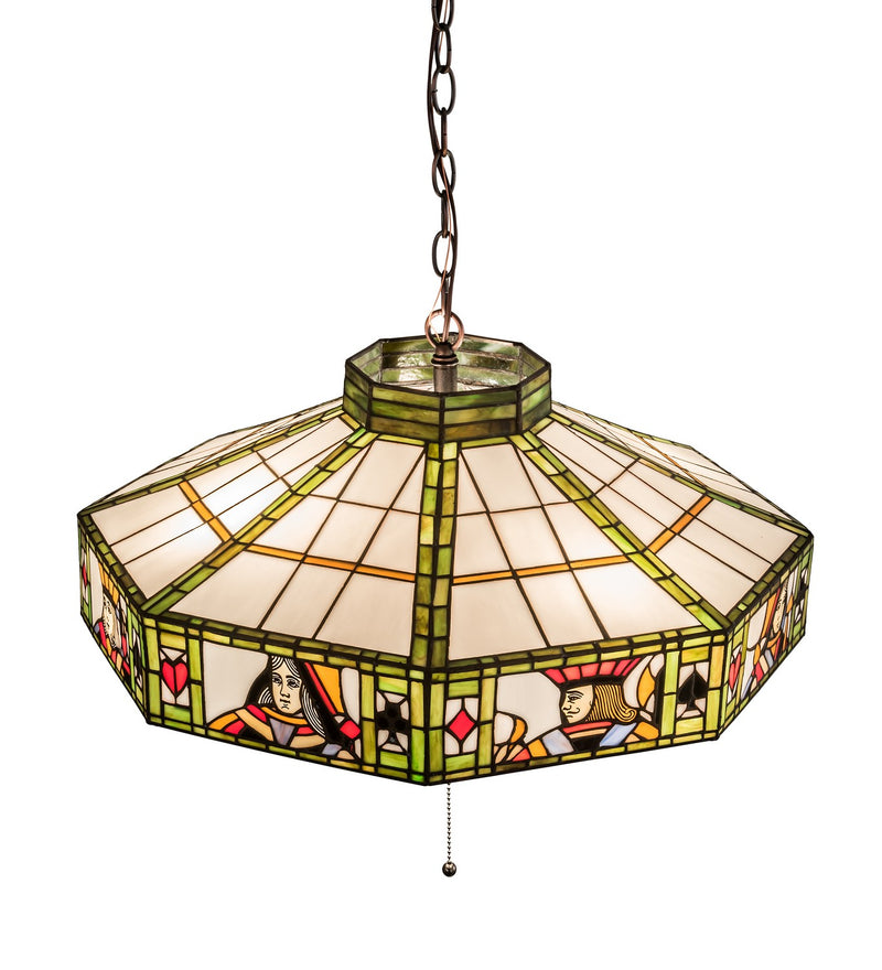 Meyda Tiffany 184491 Four Light Pendant, Black Metal,Mahogany Bronze