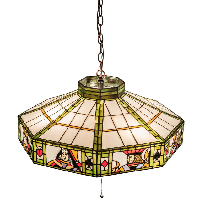 Meyda Tiffany 184491 Four Light Pendant, Black Metal,Mahogany Bronze