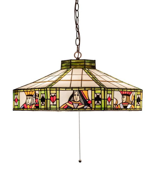 Meyda Tiffany 184491 Four Light Pendant, Black Metal,Mahogany Bronze