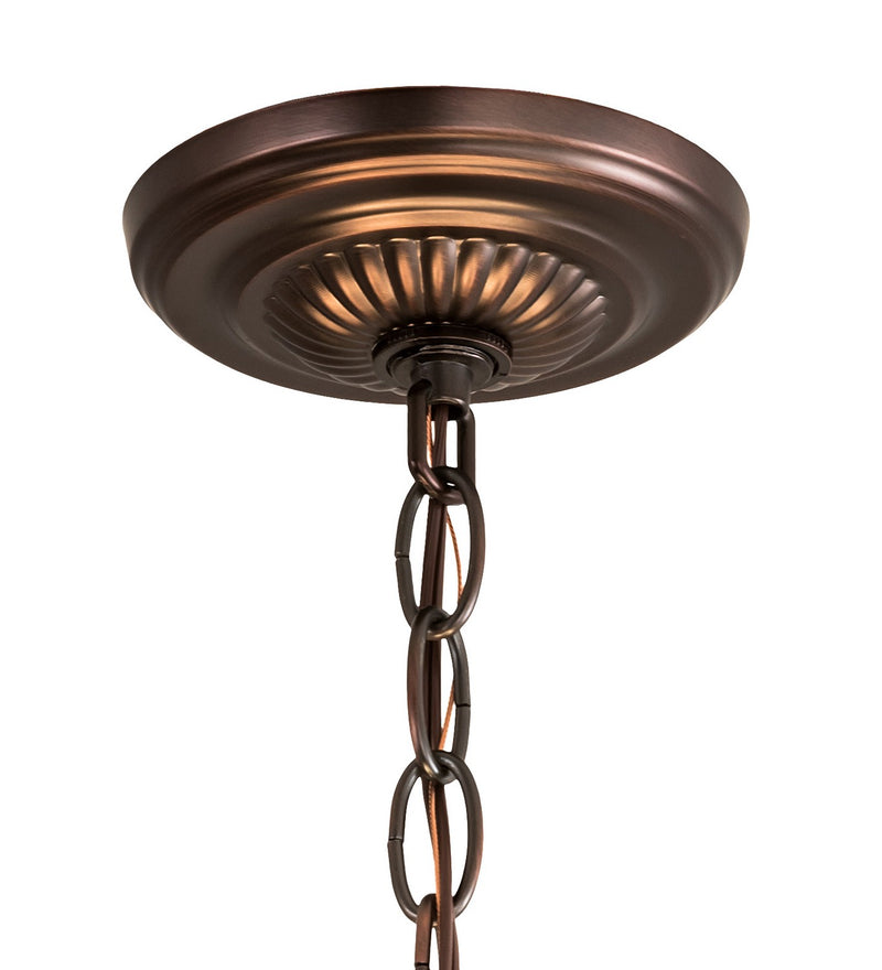 Meyda Tiffany 184491 Four Light Pendant, Black Metal,Mahogany Bronze