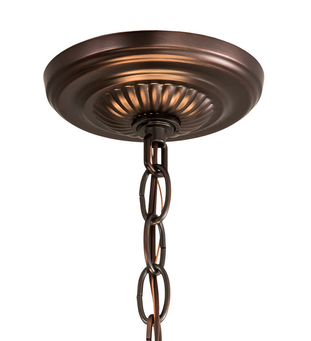Meyda Tiffany 184491 Four Light Pendant, Black Metal,Mahogany Bronze