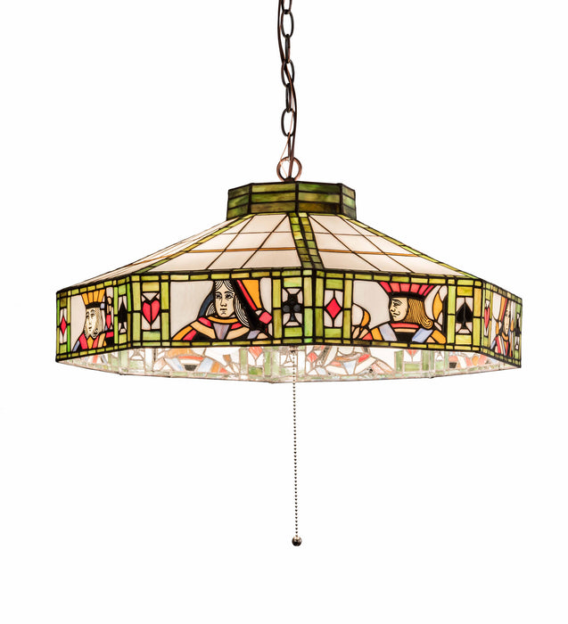 Meyda Tiffany 184491 Four Light Pendant, Black Metal,Mahogany Bronze