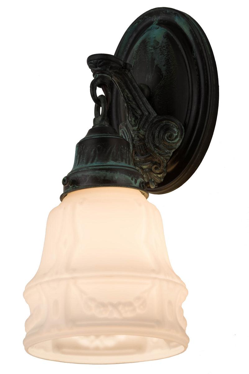Meyda Tiffany 184609 One Light Wall Sconce, Verdigris