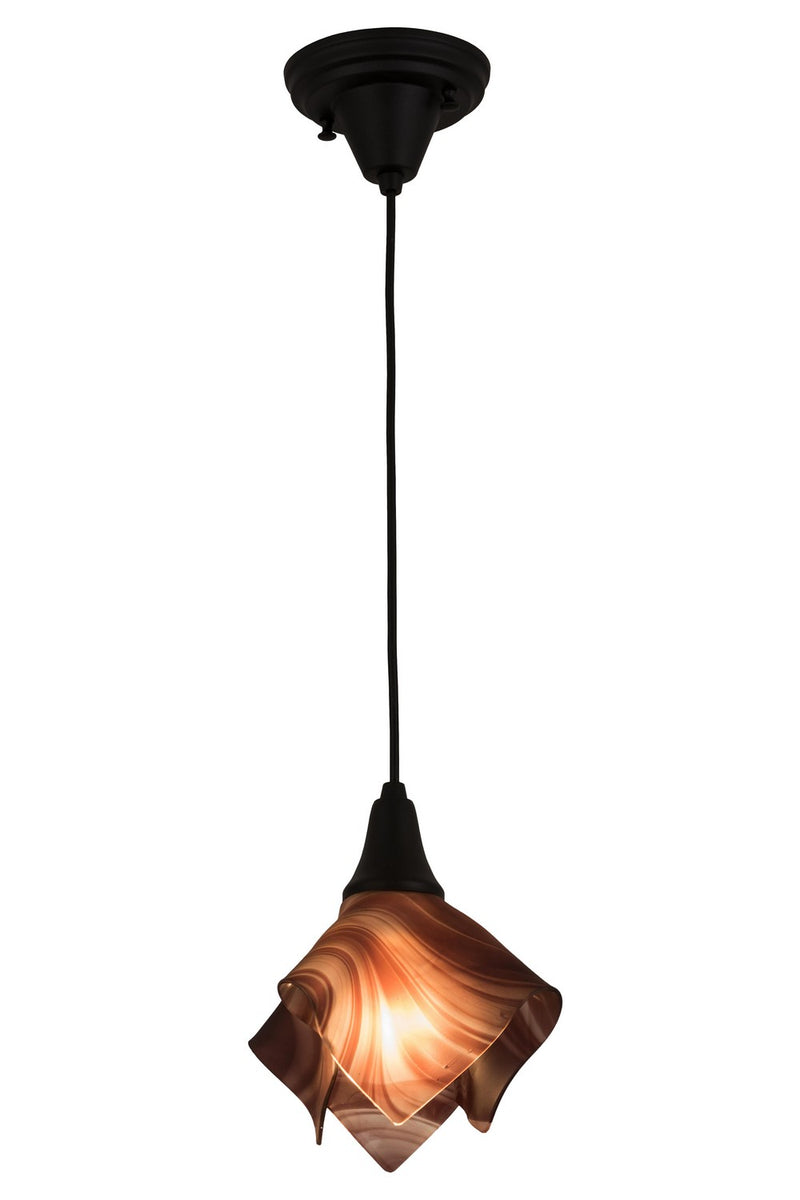 Meyda Tiffany 184887 One Light Pendant, Chambord Swirl(Amethyst)