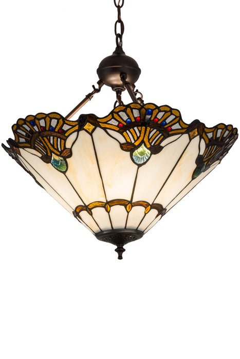 Meyda Tiffany 185578 Three Light Inverted Pendant, Mahogany Bronze