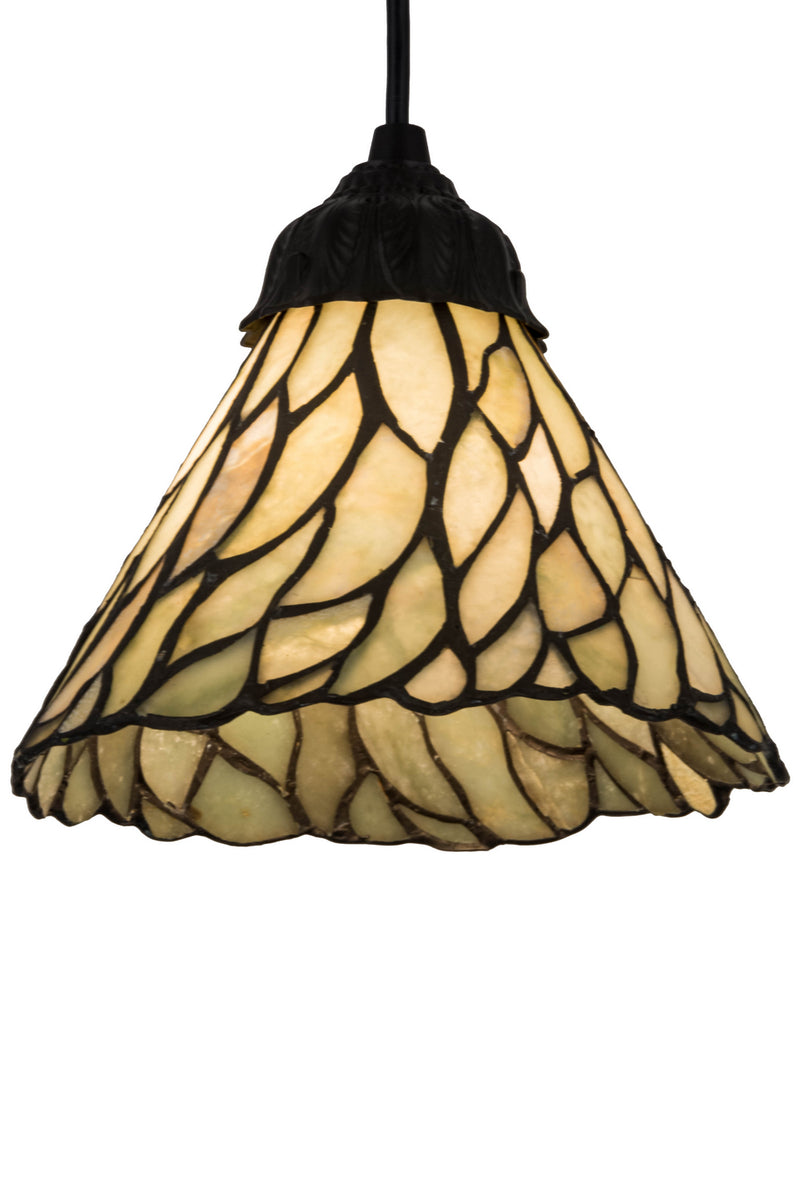 Meyda Tiffany 185595 One Light Pendant, Black Metal