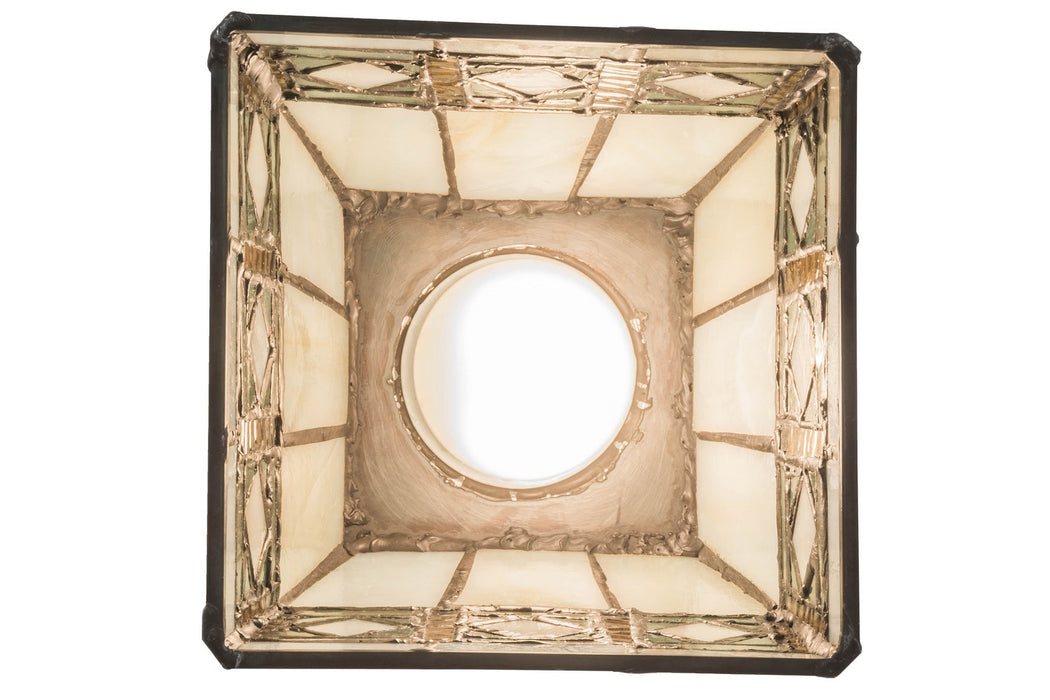 Meyda Tiffany 185602 One Light Flushmount, Mahogany Bronze