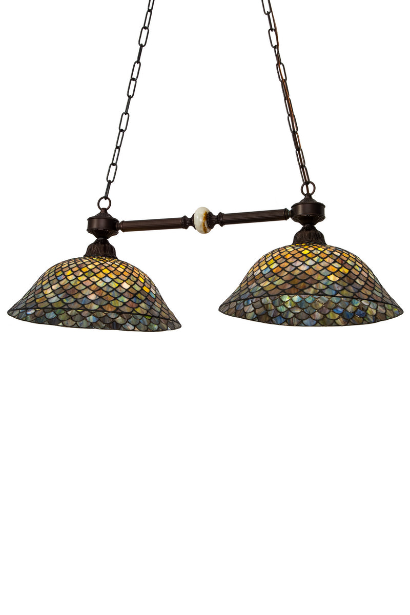 Meyda Tiffany 26440 Two Light Island Pendant, Mahogany Bronze