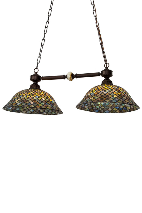 Meyda Tiffany 26440 Two Light Island Pendant, Mahogany Bronze