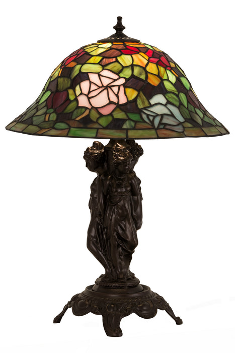 Meyda Tiffany 27820 One Light Table Lamp, Mahogany Bronze