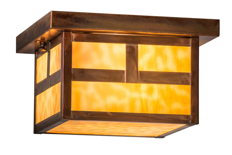 Meyda Tiffany 52636 One Light Flushmount, Vintage Copper