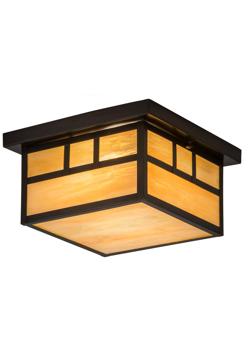 Meyda Tiffany 52681 Two Light Flushmount, Craftsman Brown