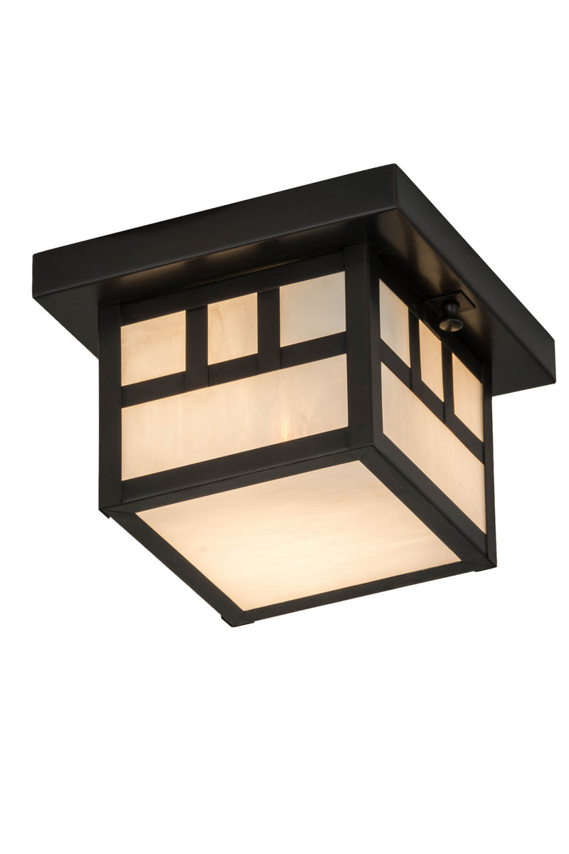 Meyda Tiffany 87230 One Light Flushmount, Craftsman Brown