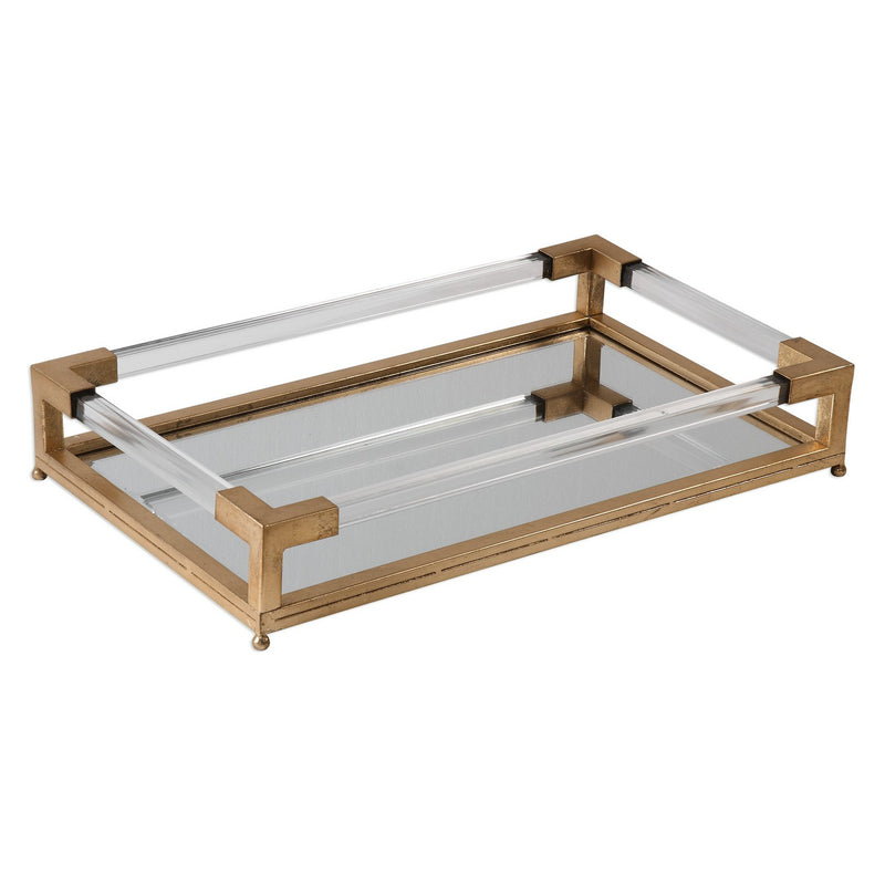 Uttermost 18706 Tray, Antiqued Gold Leaf
