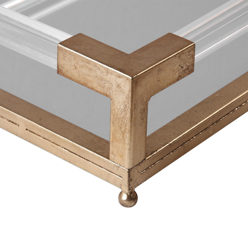 Uttermost 18706 Tray, Antiqued Gold Leaf