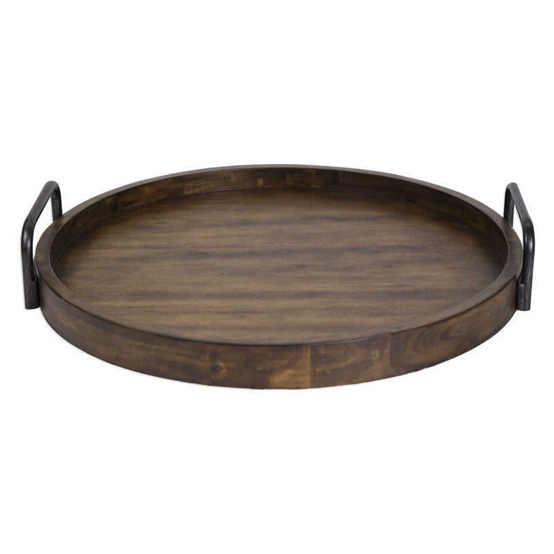 Uttermost 18749 Tray, Wood w/Iron