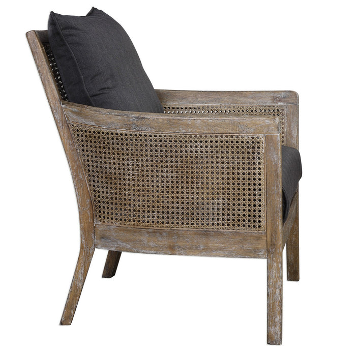 Uttermost 23366 Arm Chair, Dark Gray