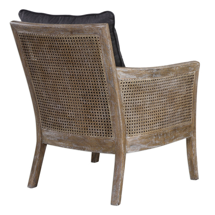 Uttermost 23366 Arm Chair, Dark Gray