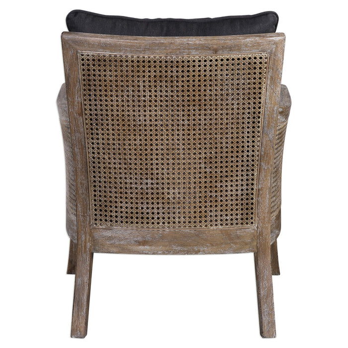 Uttermost 23366 Arm Chair, Dark Gray