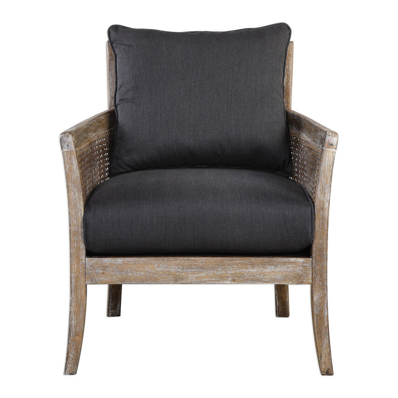 Uttermost 23366 Arm Chair, Dark Gray