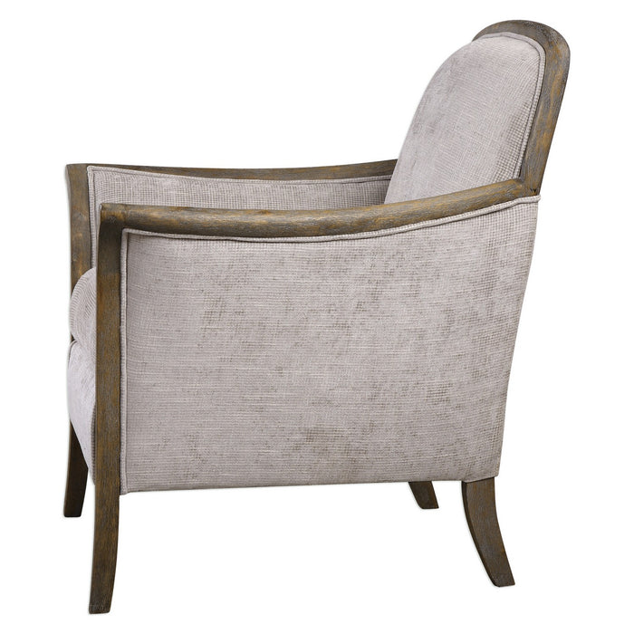 Uttermost 23369 Arm Chair, Pecan