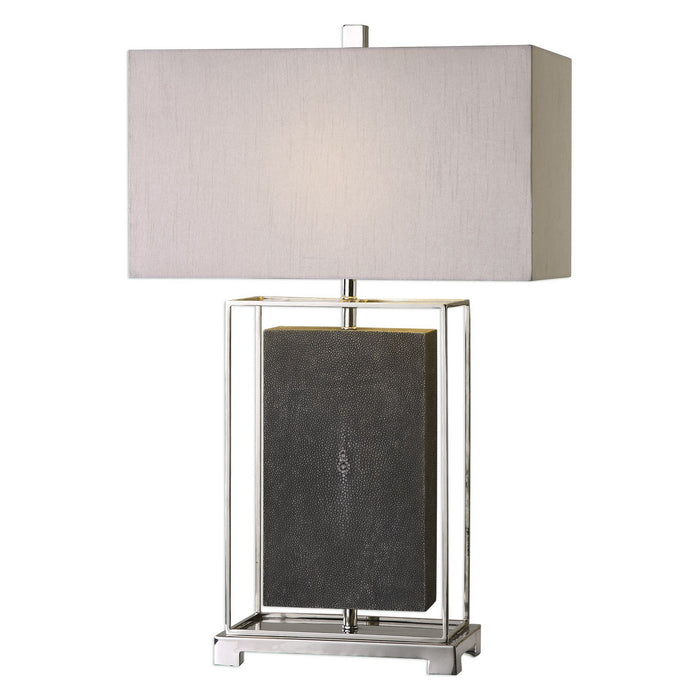 Uttermost 27329-1 One Light Table Lamp, Polished Nickel