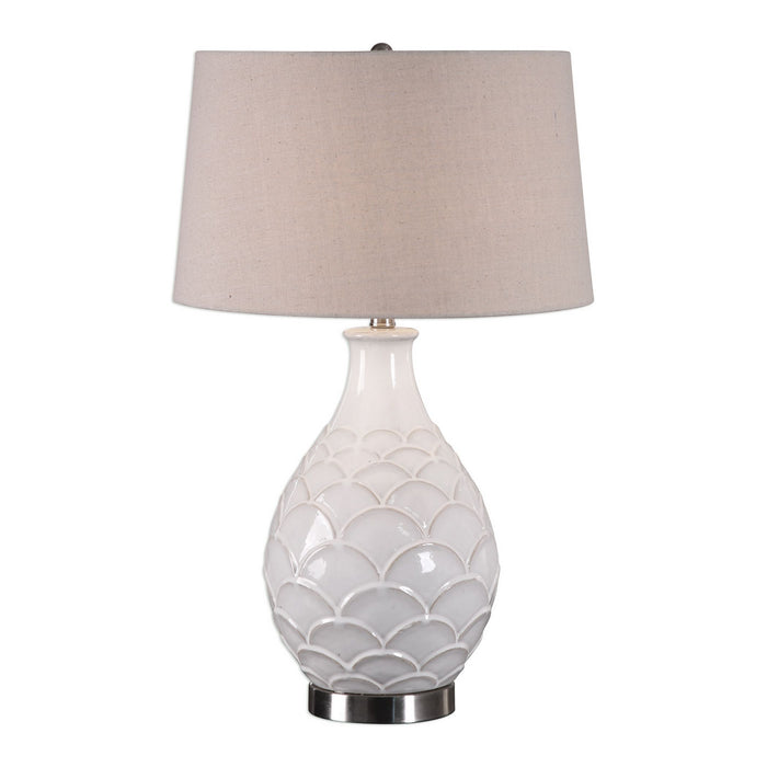 Uttermost 27534-1 One Light Table Lamp, Brushed Nickel