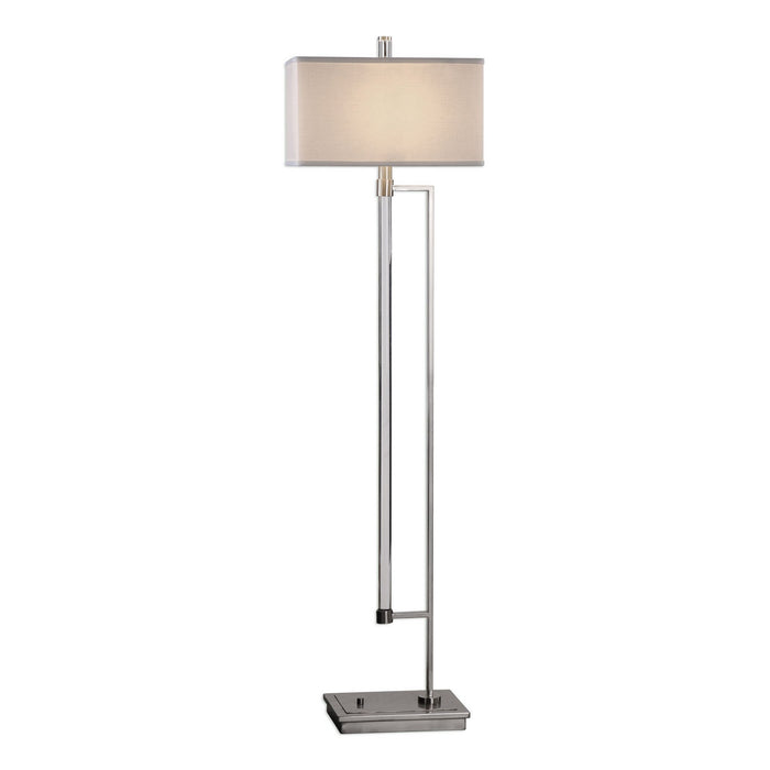 Uttermost 28134 One Light Floor Lamp, Polished Nickel