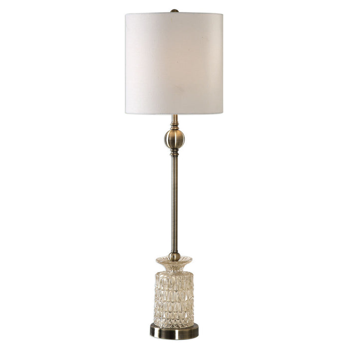 Uttermost 29367-1 One Light Buffet Lamp, Antique Brass