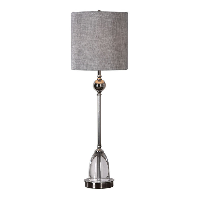 Uttermost 29368-1 One Light Buffet Lamp, Polished Nickel