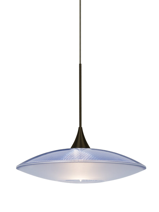Besa 1XT-6294BL-BR One Light Pendant, Bronze