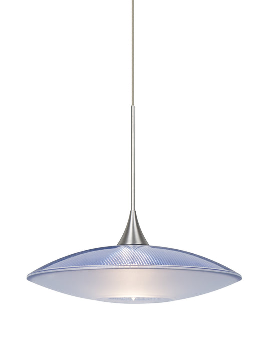 Besa 1XT-6294BL-SN One Light Pendant, Satin Nickel