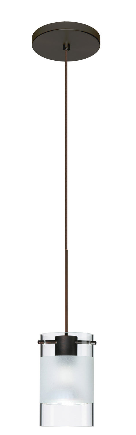 Besa 1XT-6524EC-BR One Light Pendant, Bronze