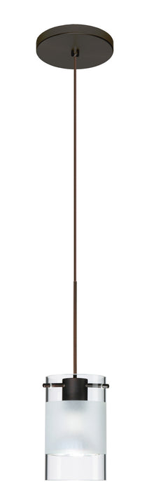 Besa 1XT-6524EC-BR One Light Pendant, Bronze