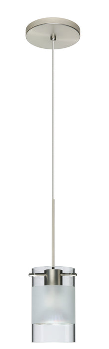 Besa 1XT-6524EC-SN One Light Pendant, Satin Nickel