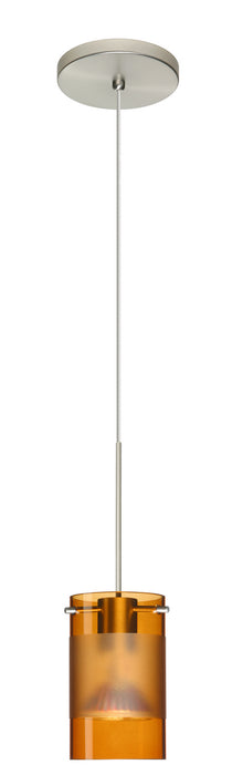 Besa 1XT-6524EG-SN One Light Pendant, Satin Nickel