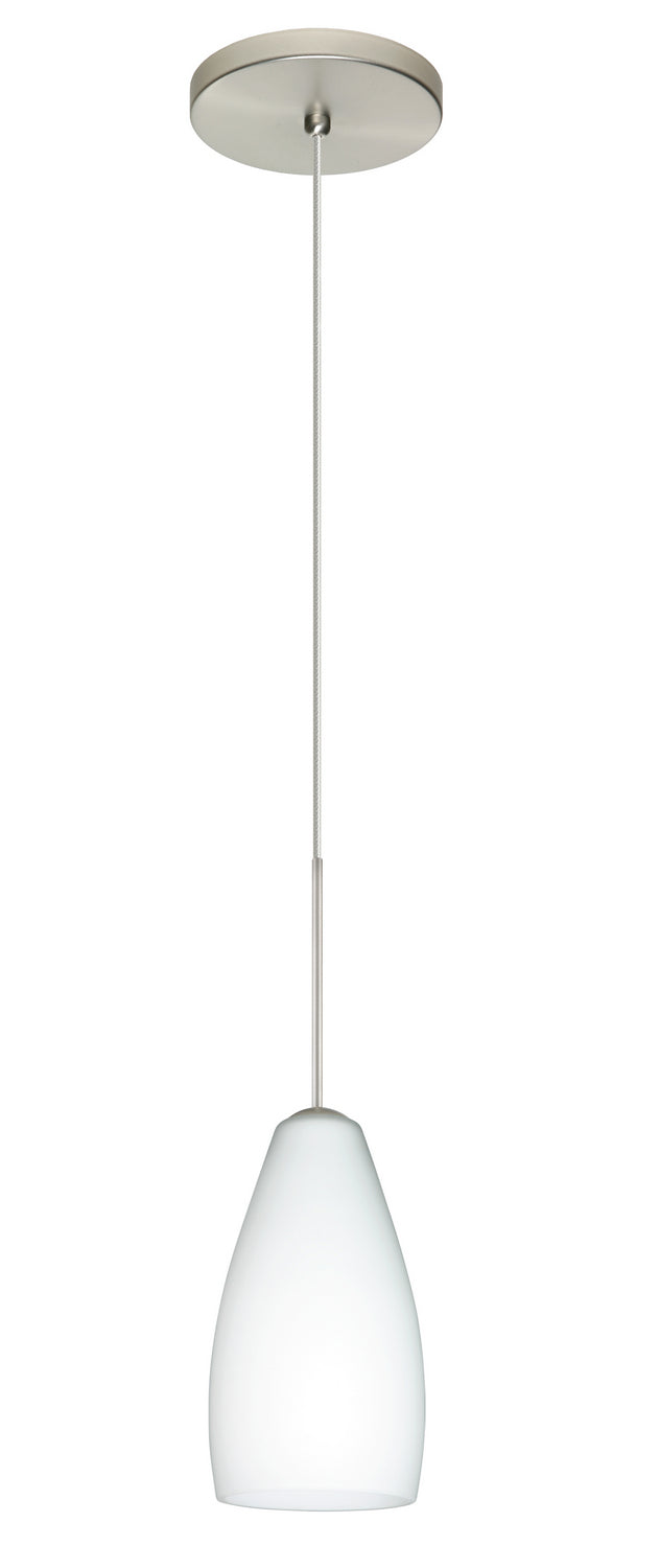 Besa 1XT-719807-LED-SN One Light Pendant, Satin Nickel