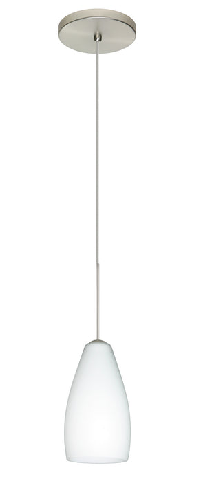Besa 1XT-719807-LED-SN One Light Pendant, Satin Nickel