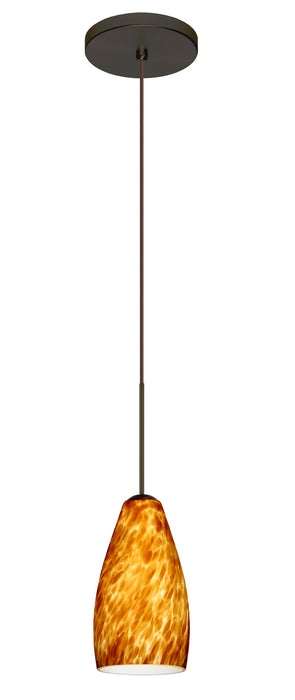 Besa 1XT-719818-LED-BR One Light Pendant, Bronze
