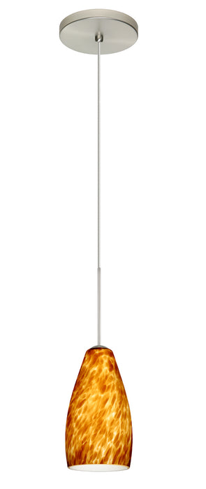 Besa 1XT-719818-SN One Light Pendant, Satin Nickel