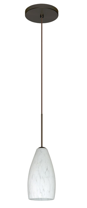 Besa 1XT-719819-LED-BR One Light Pendant, Bronze
