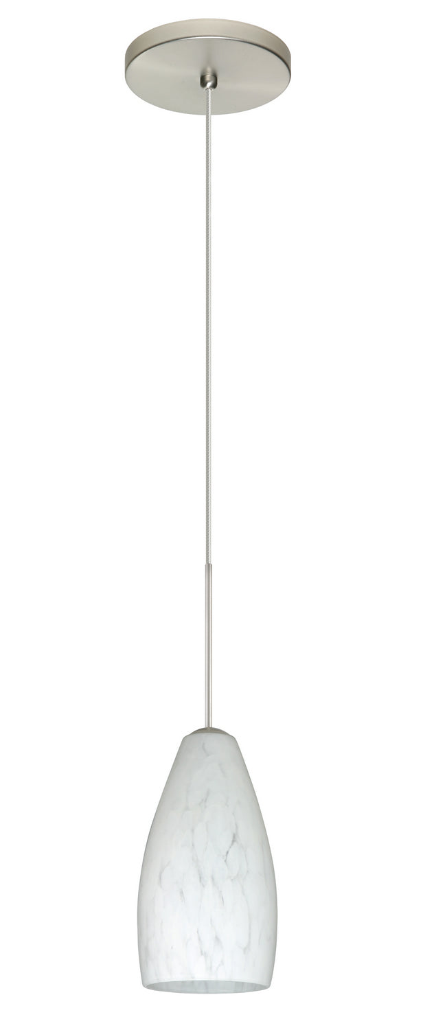 Besa 1XT-719819-LED-SN One Light Pendant, Satin Nickel