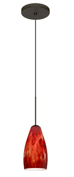 Besa 1XT-719841-BR One Light Pendant, Bronze