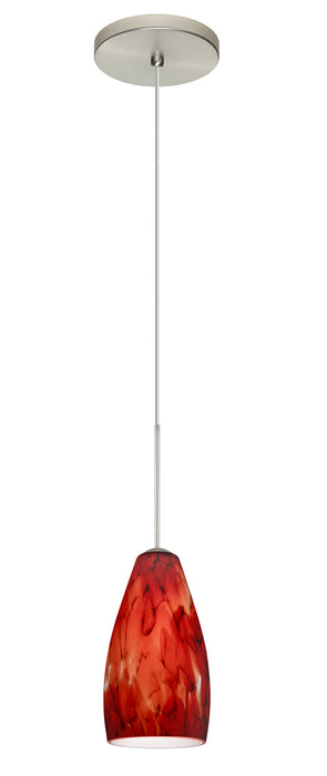 Besa 1XT-719841-LED-SN One Light Pendant, Satin Nickel